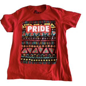 African Print Pride Red Tee Shirt Men’s L